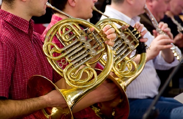 French Horn Players And Flutes French Horn Players And Flutes