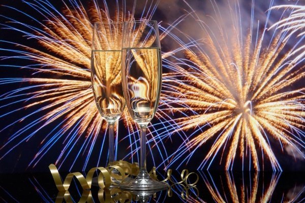 New Years Champagne Fireworks New Years Champagne Fireworks