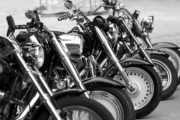 Parked Group Of Motorcycles Parked Group Of Motorcycles
