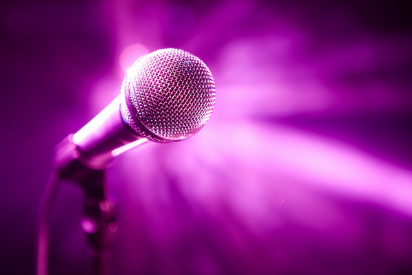 Microphone Glowing Purple 2 Microphone Glowing Purple 2