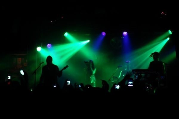 Band Onstage Green Lights Band Onstage Green Lights