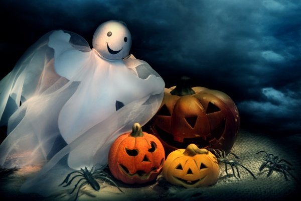 Halloween Ghost And Pumpkins 81977131 Halloween Ghost And Pumpkins 81977131